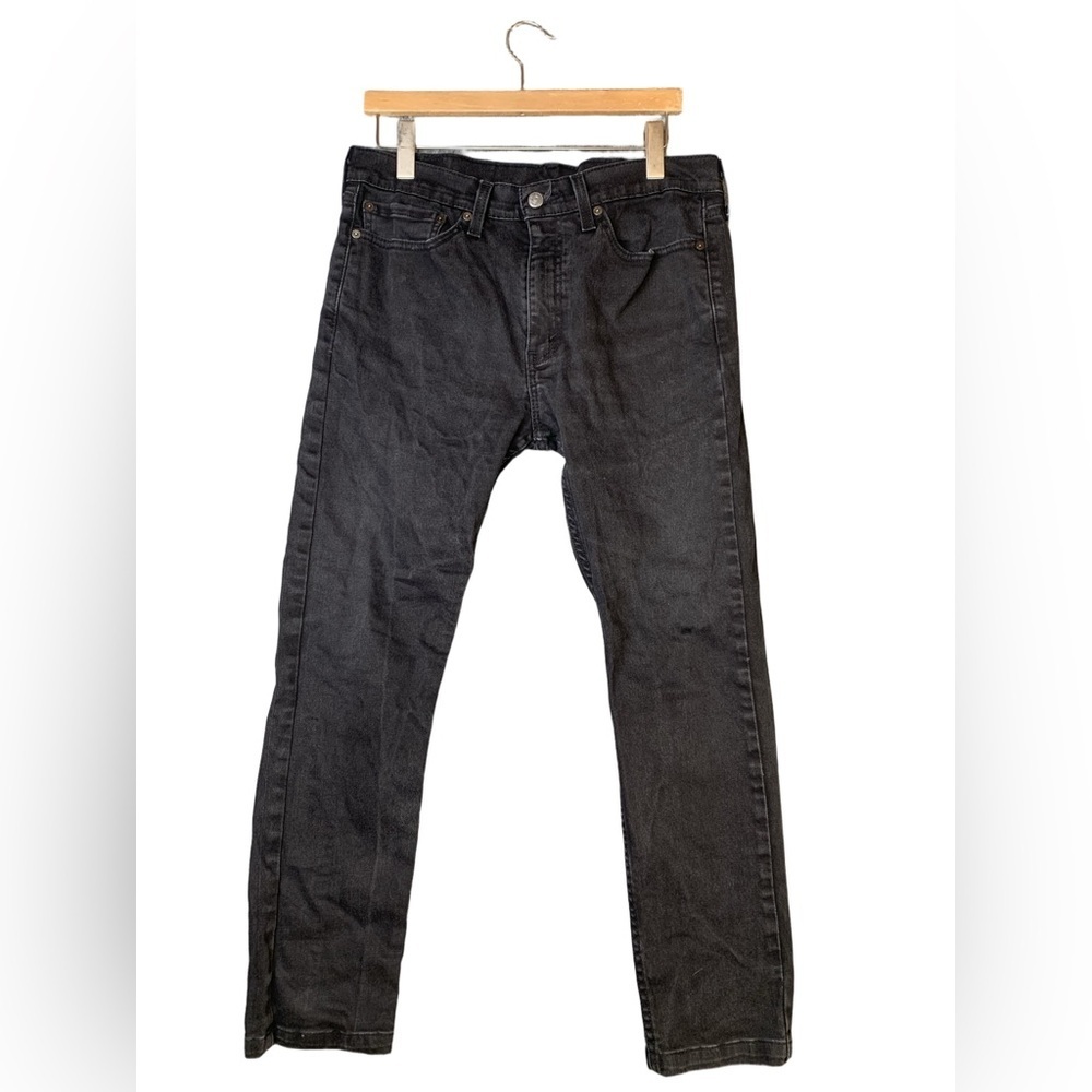 Levi’s Men’s 510 Distressed Black Jeans W34 L30 Relaxed Fit Streetwear Casual